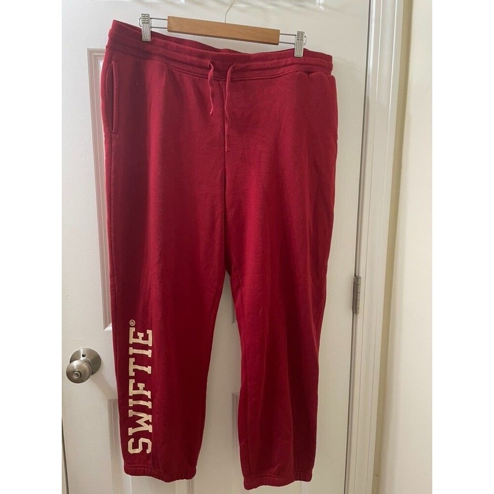 Taylor Swift Sweatpants "Swiftie" Red Size 3xl - image 1